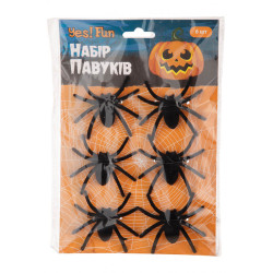 6 černých sametových pavouků